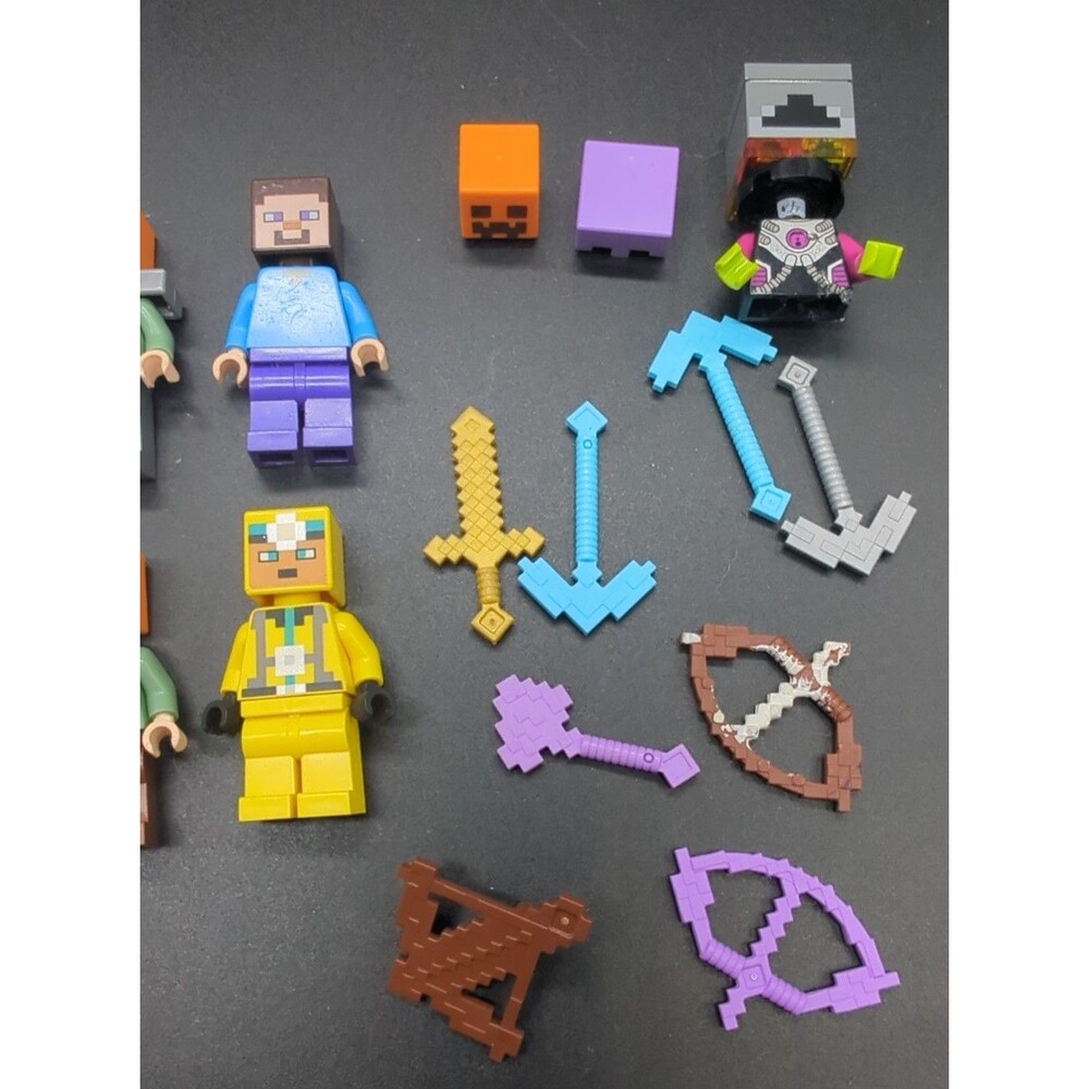 LEGO Bulk Minifigure Lot 55 Pieces Minecraft Go-Kart Tire Wheels & Accessories - Picture 5 of 13